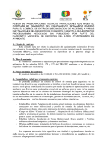 PRESCRIPCIONES TECNICAS - Ayuntamiento de Ayamonte