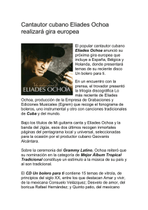 Cantautor cubano Eliades Ochoa realizará gira europea