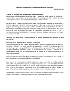 Respuesta Periodontal a la Terapia Mecánica No