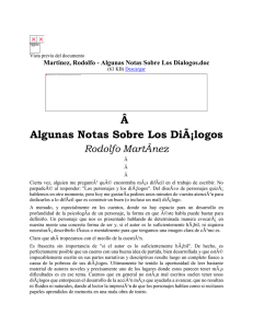 Martinez, Rodolfo - Algunas Notas Sobre Los Dialogos