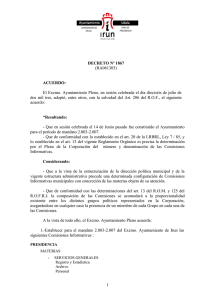 Secretaría Comisiones Informativas, mandato 2003-07