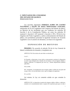 C. DIPUTADOS DEL CONGRESO DEL ESTADO DE JALISCO.