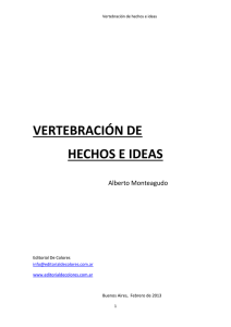 VERTEBRACIÓN DE HECHOS E IDEAS
