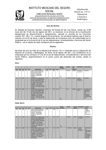 Acta de Hechos - compras del IMSS - Instituto Mexicano del Seguro