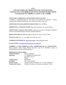 P176 CONVOCATORIA DE PROPUESTAS DE INVESTIGACION