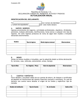 DECLARACIÓN JURADA (Afidávit)