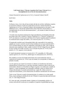 Labi Sergio Juan c/ Telecom Argentina Stet France Telecom S.A. s