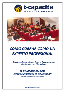 COMO COBRAR COMO UN EXPERTO PROFESIONAL  21 DE MARZO DEL 2012