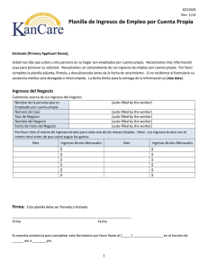 Self-Employment Income Worksheet