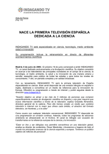 INDAGANDO TV tiene previsto su lanzamiento el próximo 16