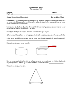 Cortes con el plano Escuela Profr. (a): Curso: