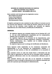 INFORME DE COMISIÓN REVISORA DE CUENTAS