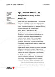Agfa Graphics lanza v2.3 de Apogee StoreFront y Asanti StoreFront.