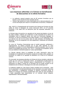nota de prensa - Cámara de Comercio de Vigo