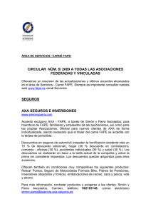 ÁREA DE SERVICIOS / CARNÉ FAPE/ CIRCULAR NÚM. 6/ 2009 A