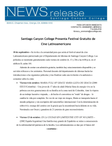 Santiago Canyon College Presenta Festival Gratuito de Cine