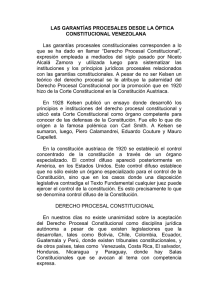 las garantías procesales desde la óptica constitucional venezolana