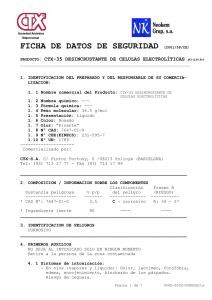 FICHA DE DATOS DE SEGURIDAD  CTX-35 DESINCRUSTANTE DE CELULAS ELECTROLÍTICAS
