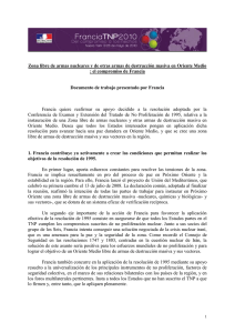 Documento de trabajo presentado por Francia