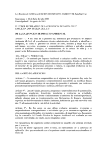 Ley Provincial 2658 EVALUACION DE IMPACTO AMBIENTAL Pcia