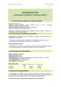 BENDAMUSTINA Leucemia Linfática Crónica (p53+)