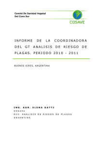 Informe GT Análisis del riesgo de Plagas