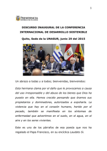 CONFERENCIA-UNASUR - Presidencia de la República del