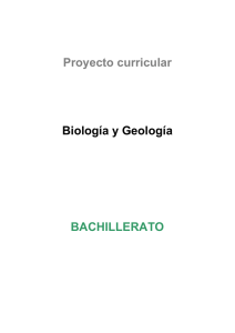 Proyecto curricular  Biología y Geología BACHILLERATO