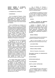 DECRETO SUPREMO Nº 017-2009-MTC