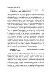 Sentencia No. C-027/93 TRATADO INTERNACIONAL/CONTROL DE