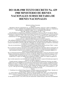 DO 18.08.1988 TEXTO DECRETO No. 429 1988 MINISTERIO DE BIENES BIENES NACIONALES