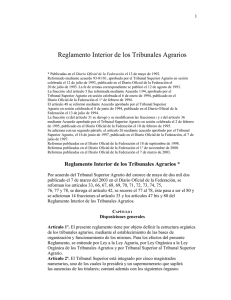 Reglamento Interior de los Tribunales Agrarios