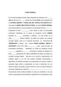 Poder General Representación - Notaria 69 del Círculo de Bogotá