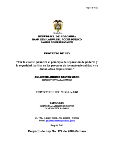 Página 1 de 27 REPÚBLICA DE COLOMBIA RAMA LEGISLATIVA