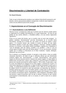 Tipos de actos que conducen a la discriminación: las distinciones