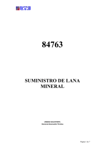 84763  SUMINISTRO DE LANA MINERAL