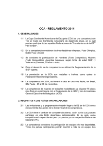 1 CCA - REGLAMENTO 2014 GENERALIDADES 1.1 La Copa