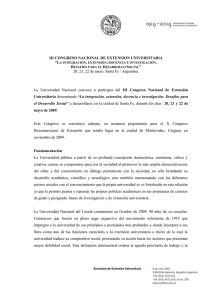 III CONGRESO NACIONAL DE EXTENSION UNIVERSITARIA