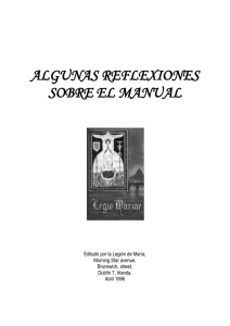 Algunas Reflexiones sobre el Manual