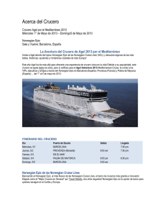 Acerca del Crucero Crucero Agel por el Mediterráneo 2013