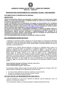 formulario requisitos ciudadania - Agencia Consular de Italia en
