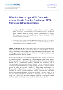 El Teatro Real acoge el VII Concierto extraordinario Premios Fundación BBVA