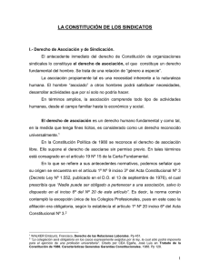 LA CONSTITUCIÓN DE LOS SINDICATOS