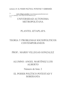 EL PODER POLÍTICO, POTESTAD Y SOBERANÍA