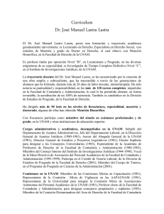 Curriculum Dr. José Manuel Lastra Lastra