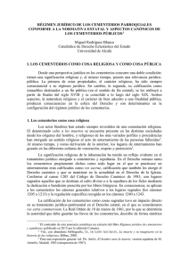 Régimen Jurídico de los Cementerios Parroquiales conforme a la