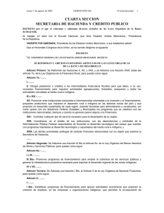Leyes Orgánicas de la Banca de Desarrollo. DOF 01-08-2005
