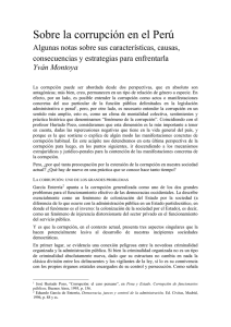 Yván Montoya. Sobre la corrupción en el Perú