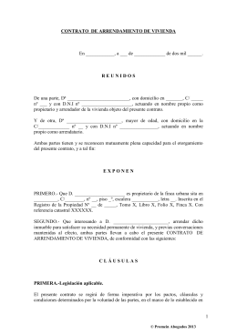 Contrato De Alquiler Vivienda