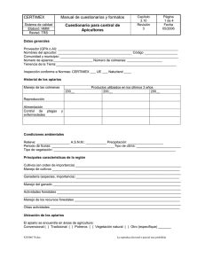 CERTIMEX Manual de cuestionarios y formatos Cuestionario para control de Apicultores